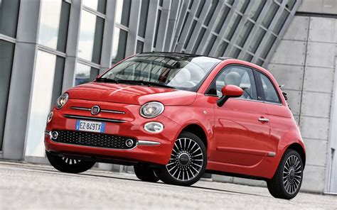 2016 Red Fiat 500 parked wallpaper - Car wallpapers - #50502