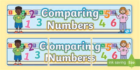 👉 Comparing Numbers Display Banner Teacher Made