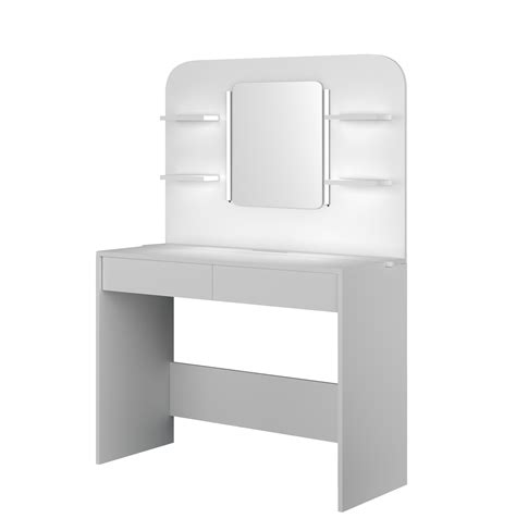 Beds&more make-up tafel VANITY SECRET wit wit B100 x D42 x H142 cm