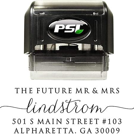 Amazon Return Address Stamp Future Mr And Mrs Round Custom