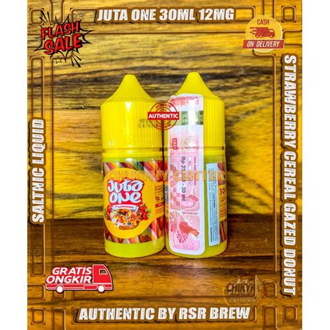 Jual JUTA ONE 30ML 12MG STAWBERRY GLAZED DONUT AUTHENTIC BY RSR BREW X