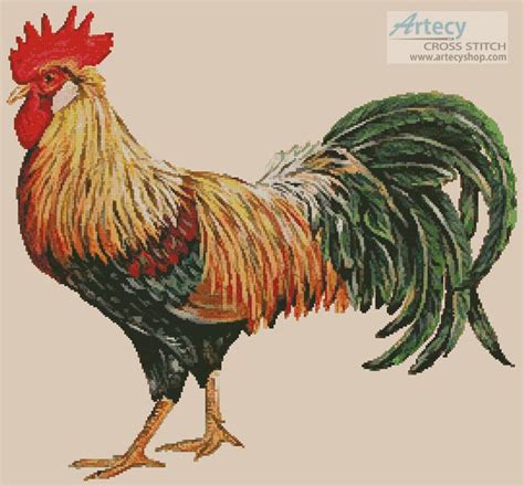 Artecy Cross Stitch Rooster Cross Stitch Pattern To Print Online