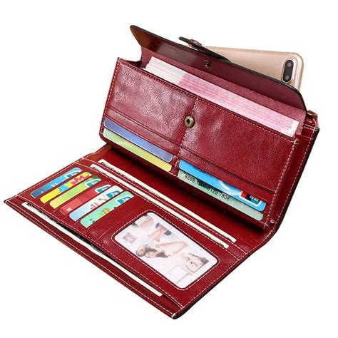 New Women Wallet Genuine Leather Long Clutch Wallets For Female Cowhide