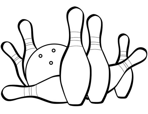 Coloriage Bowling à imprimer et dessin