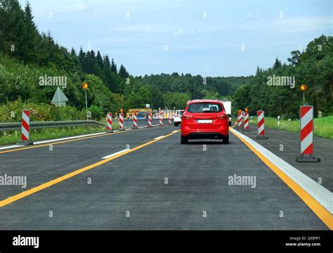 Autobahn Vorsicht Baustelle Warnung Autobahnen Autobahn