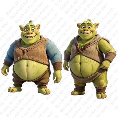 Muscle Shrek Png Bundle Funny Shrek Clipart Funny Super Hero Etsy