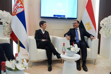 Ana Brnabić u Dubaiju Premijerka se sastala sa premijerom Egipta