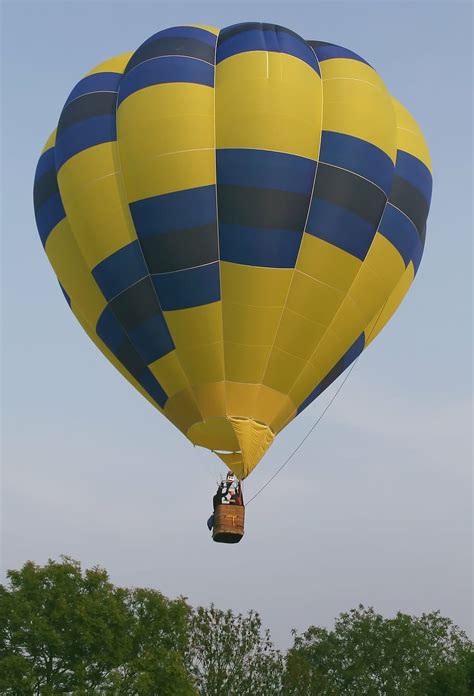 Descargar libre amarillo azul caliente globo aerostático cielo