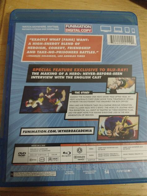 My Hero Academia Two Heroes Blu Ray Dvd Ebay