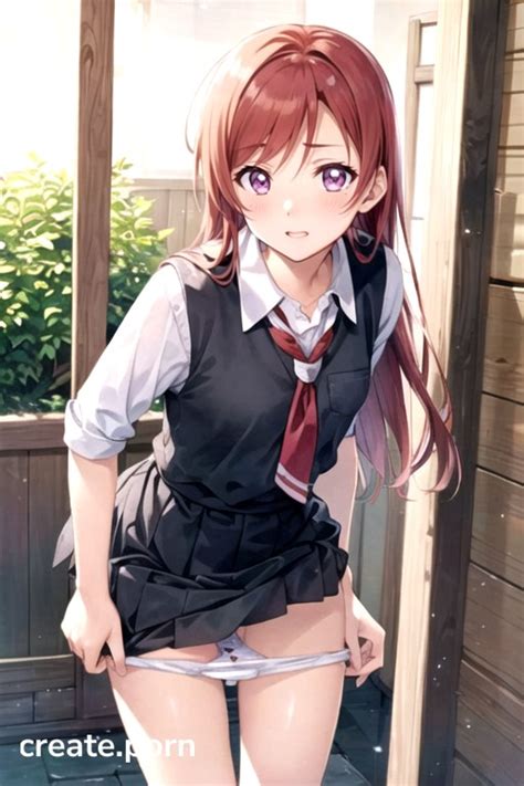 Riko Sakurauchi Love Live Creampie Pulling Down Panties AI Porn