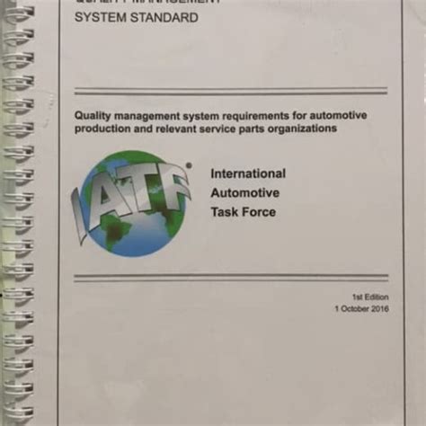 Jual Iatf Quality Management Systems Requirement