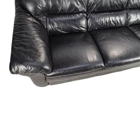 Natuzzi Black Leather Sectional Odditieszone