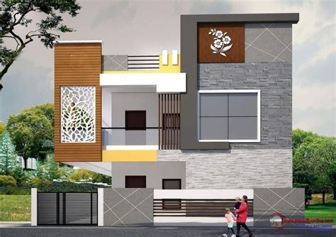 modern double floor house elevation