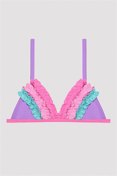 Kız Çocuk Candy Lila Triangle Bikini Takımı PL FD R IY LA LILA Penti