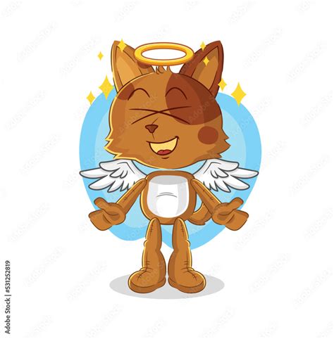 dog angel with wings vector. cartoon character Stock Vector | Adobe Stock