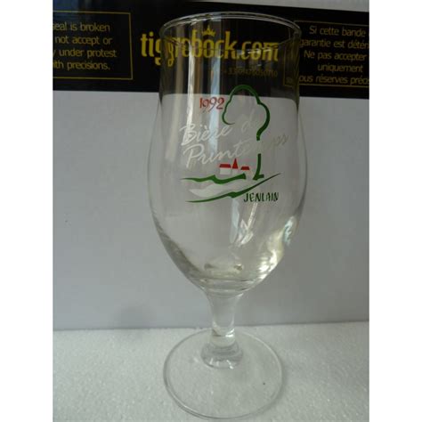 1 VERRE JENLAIN 25CL BIERE DE PRINTEMPS ANNEE 1992 HT 18 50CM Tigrebock