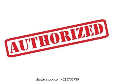 Authorized Red Rubber Stamp Vector Over Vector De Stock Libre De