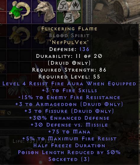 High End Fire Druid Flickers 3fissure 3arma Topic D2jsp