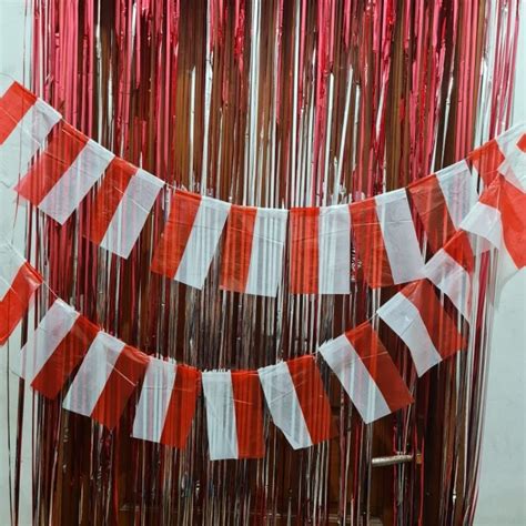 Jual Bendera Merah Putih Elang Isi 40 Tali Tinggal Pasang Bendera Plastik Elang Shopee