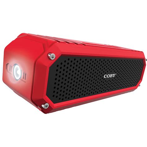 Coby Water Resistant Portable Bluetooth® Speaker Red Fesco Distributors