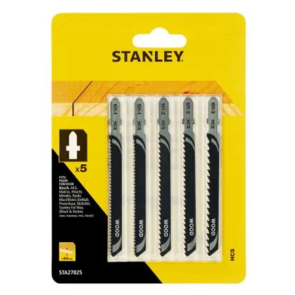 Stanley Decoupeerzaagbladen STA27025 XJ Hout HCS Set 5 Stuks