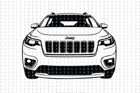 Jeep Cherokee Kl Offroad 4x4 Svg Pdf Dxf Eps Png Illustration Etsy