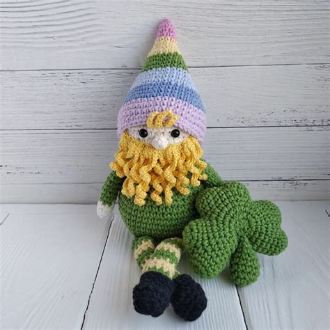 PATTERN Rainbow Gnome Amigurumi Crochet Pattern St Patrick Etsy In