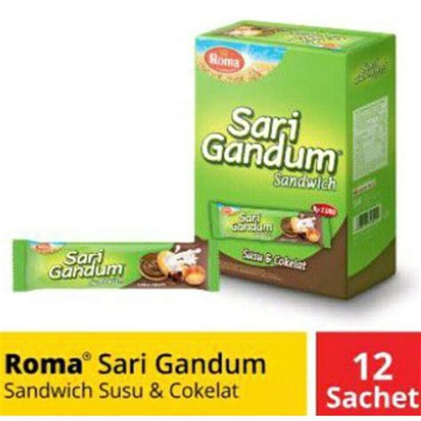 Jual Roma Sari Gandum Sandwich Coklat Kemasan Box 12pcs 39 Gr