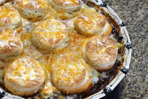 Easy Beef And Biscuit Casserole With Beans Recipe