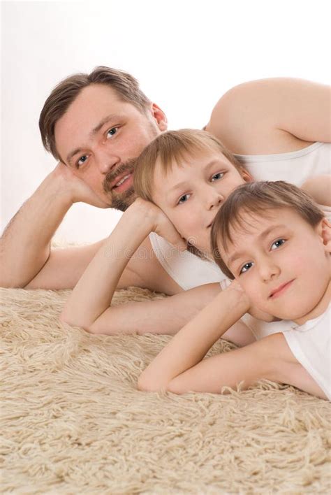 Father With Two Sons Stock Image Image Of Love Lifestyle 13746713