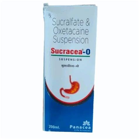 Sucracea O Sucralfate Oxetacaine Suspension 200 Ml At Rs 60 Box In