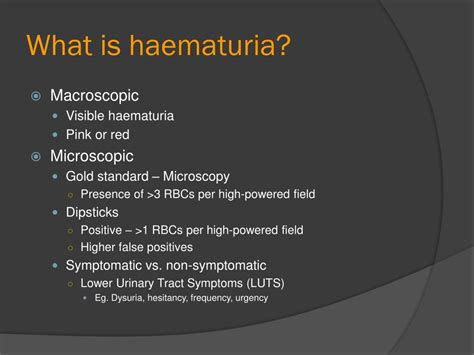 PPT - Haematuria PowerPoint Presentation, free download - ID:2309240