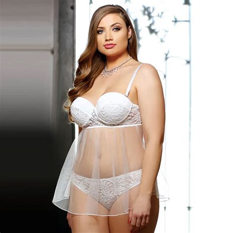 Women Lingerie Sexy Babydolls Plus Size M XL 3XL 5XL Backless