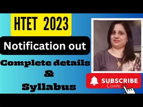 HTET NOTIFICATION OUT 2023 HTET EXAM DATE 2023 NEW SYLLABUS HTET