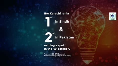 IBA Karachi secured the top spot in Sindh and second place in Pakistan in Higher Education ...