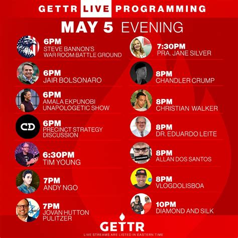 Gettr On Twitter Check Out Tonights All Star Lineup Live On Gettr