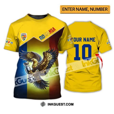 Unisex Shirt Custom Name And Number Romania Euro 2024 Team Shirt