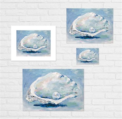 Oyster And Pearl Signed Print Of Original Acrylic Painting Etsy