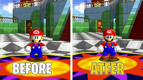 Super Mario 64 PC Port Render96 HD Texture Pack YouTube