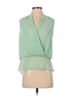 Naked Zebra Women Green Sleeveless Blouse S Ebay