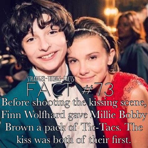 Finn Kiss Stranger Things Millie Bobby Brown Wolfhard