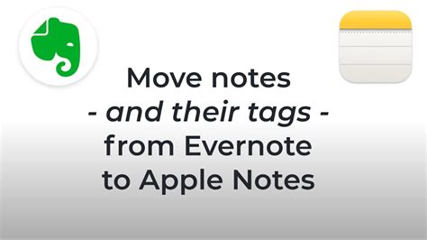 Export Evernote Notes And Tags To Apple Notes Youtube