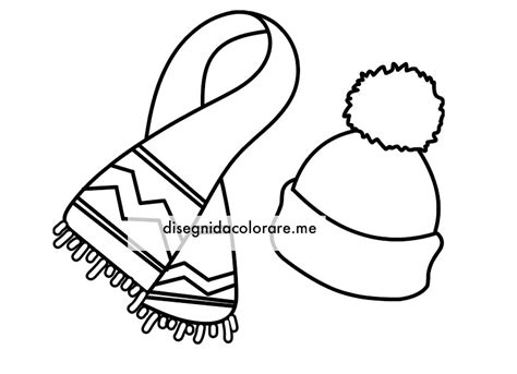 Sciarpa E Cappello Disegni Da Colorare