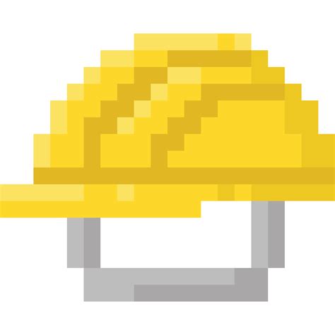 Pixel Art Safety Helmet Icon 27517785 Png