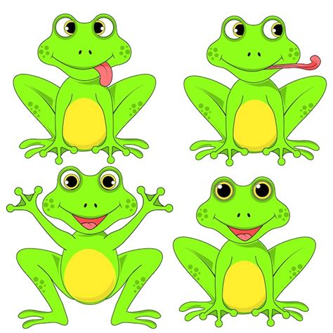 Premium Vector Frogs Set On White Background In Vector Eps