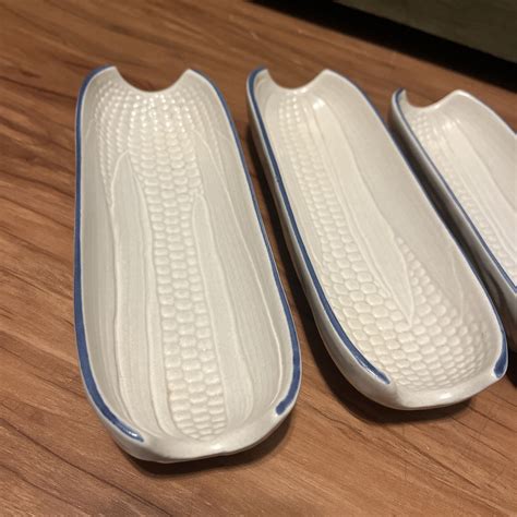 4 PFALTZGRAFF Stoneware 46 YORKTOWNE Blue CORN ON THE COB Dishes EBay