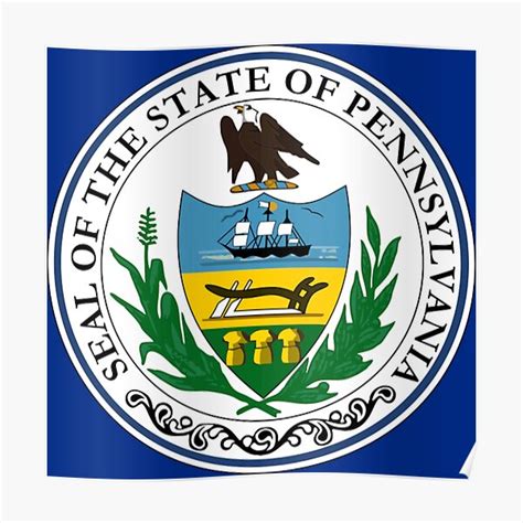 Pennsylvania State Seal Usa America Posters | Redbubble