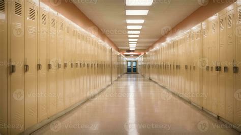 High school hallway with lockers. Ai Generated 32192718 Stock Photo at ...