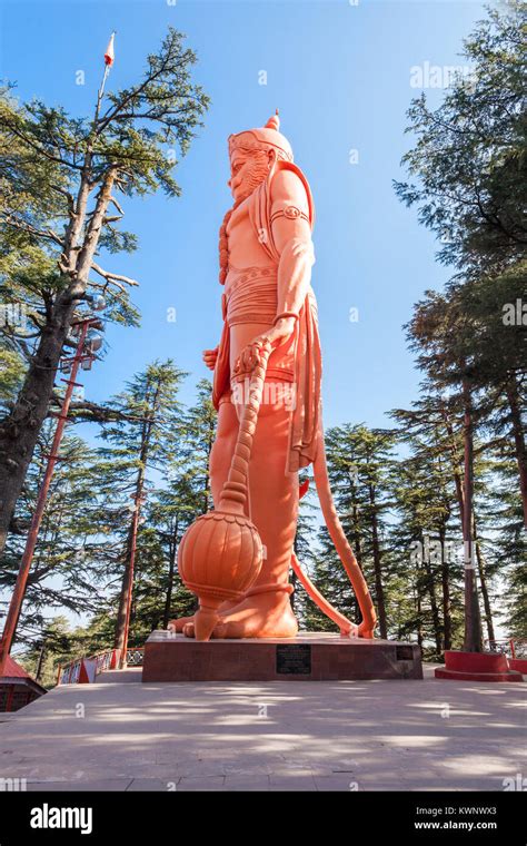 Hanuman Statue Near The Jakhoo Temple It Is An Ancient Temple In