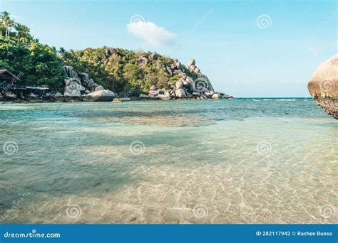 White Beach on Tropical Island Stock Photo - Image of caribbean, beautiful: 282117942